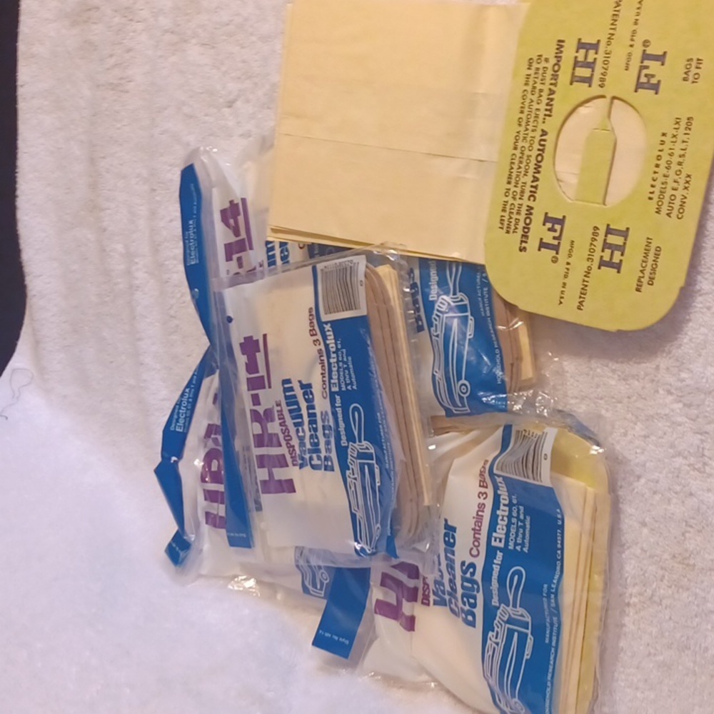Electrolux vacuum cleaner bags fits models 60, 61, A thur T automatic